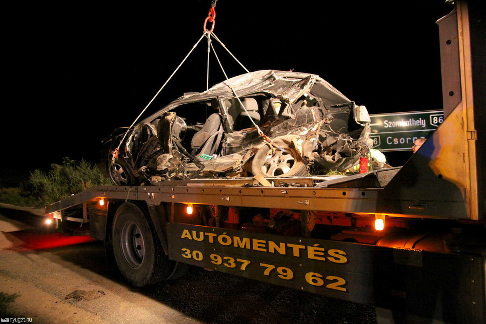 Halálos baleset a 86-os úton a vépi elágazónál