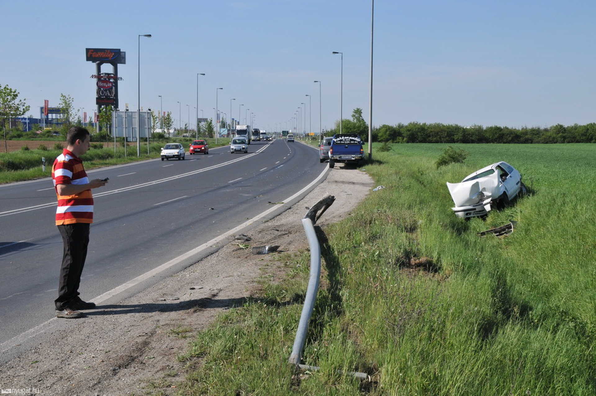Oszlopot döntött az ittas sofőr Szombathelyen