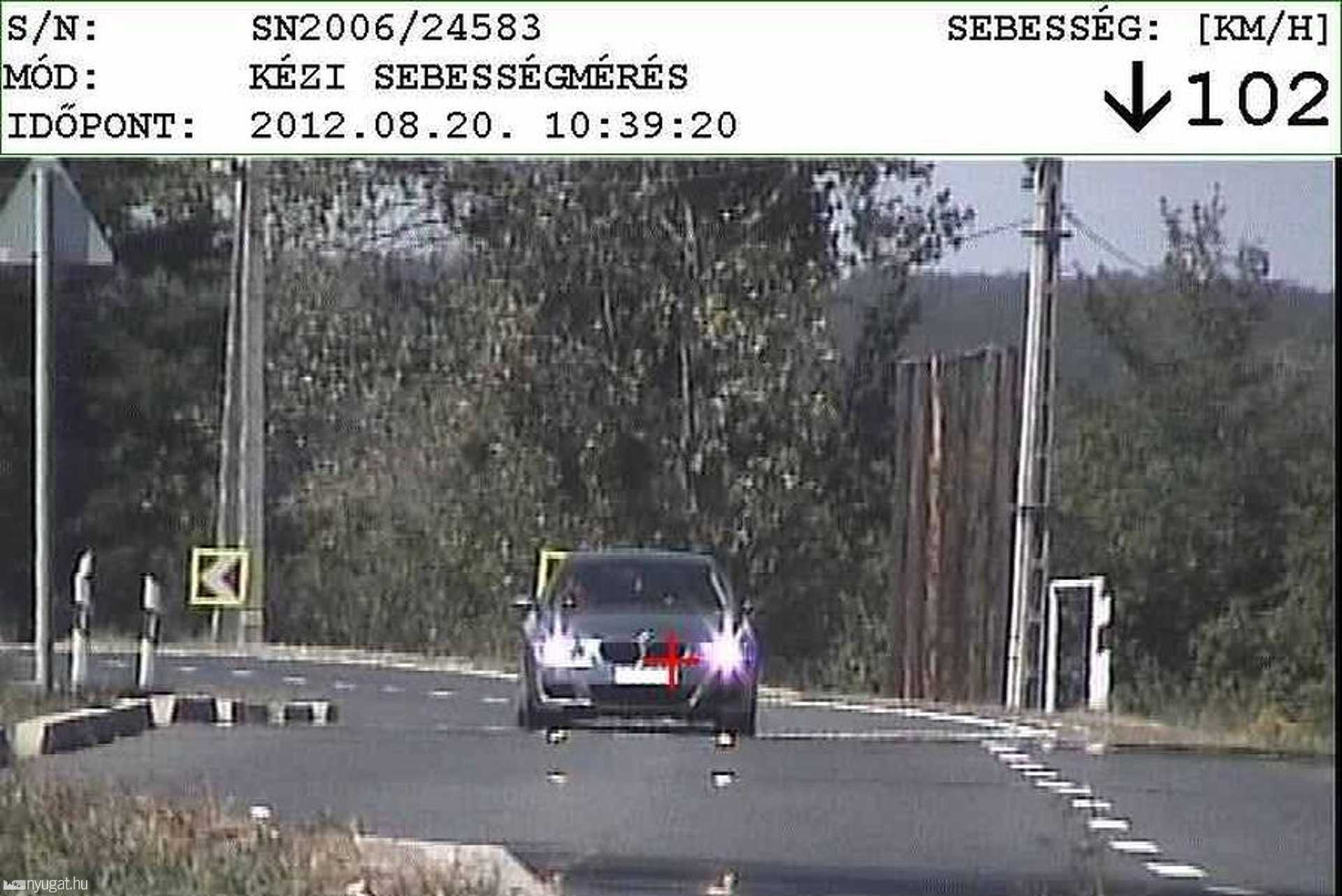 Pósfa, a sebesség 102 km/h