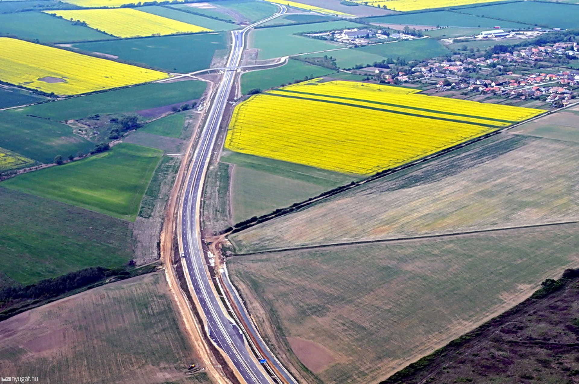 A 86-os út váti elkerülő szakasza - légifotó