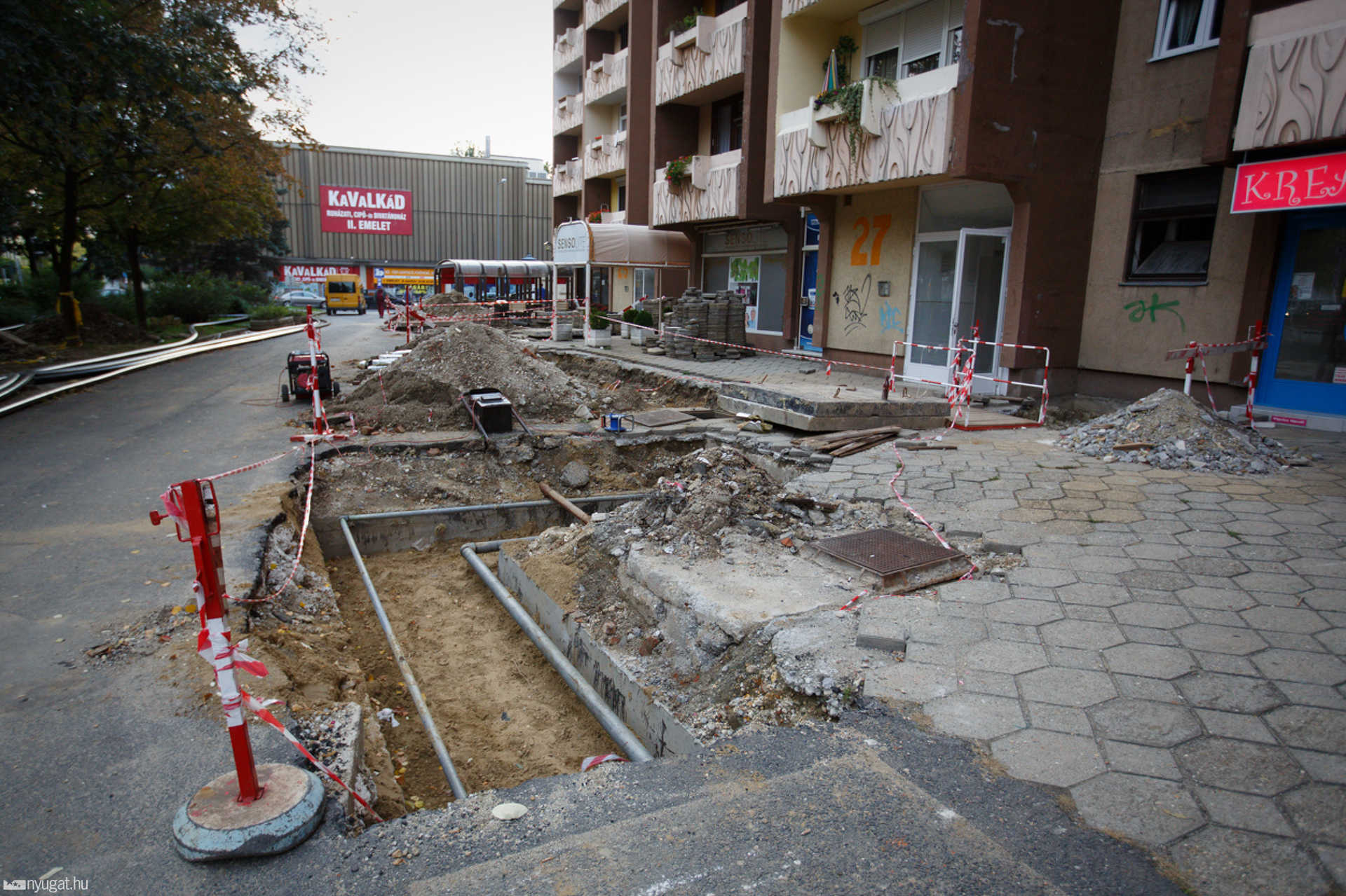 Közmű felújítás a Szent Márton utcában