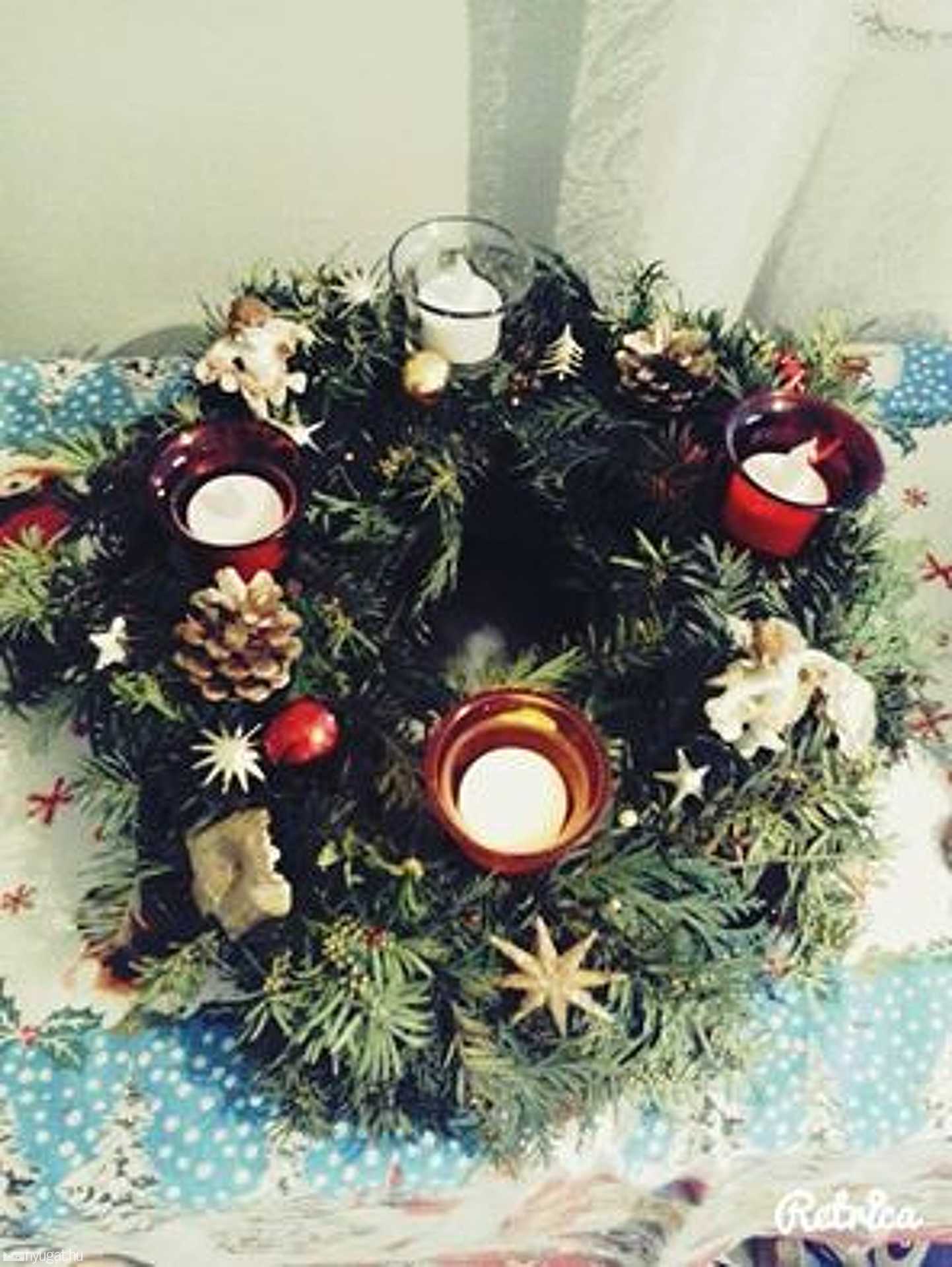 Molnár Nikoletta adventi koszorúja