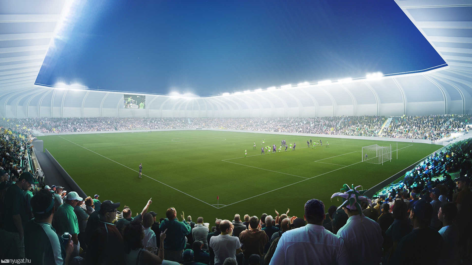 Az új Haladás stadion belseje