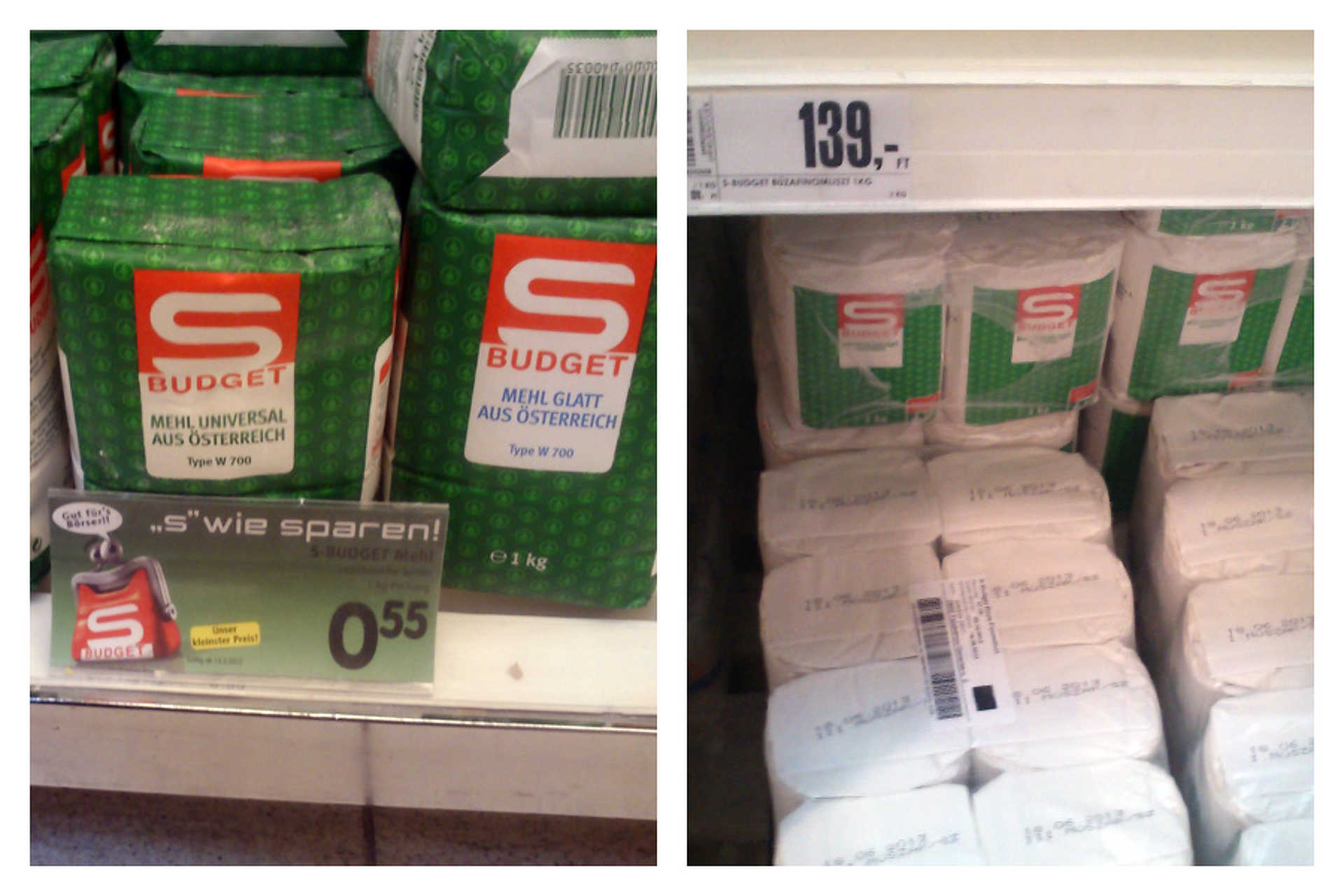 Spar árak - Ausztria és Magyarország