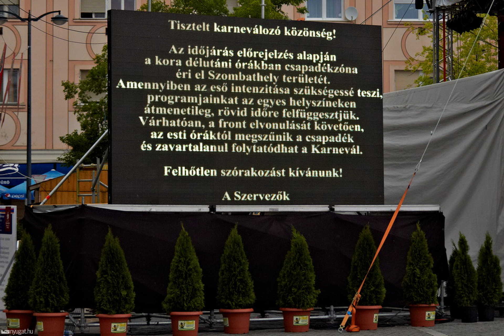 Savaria Karnevál - vasárnapi eső