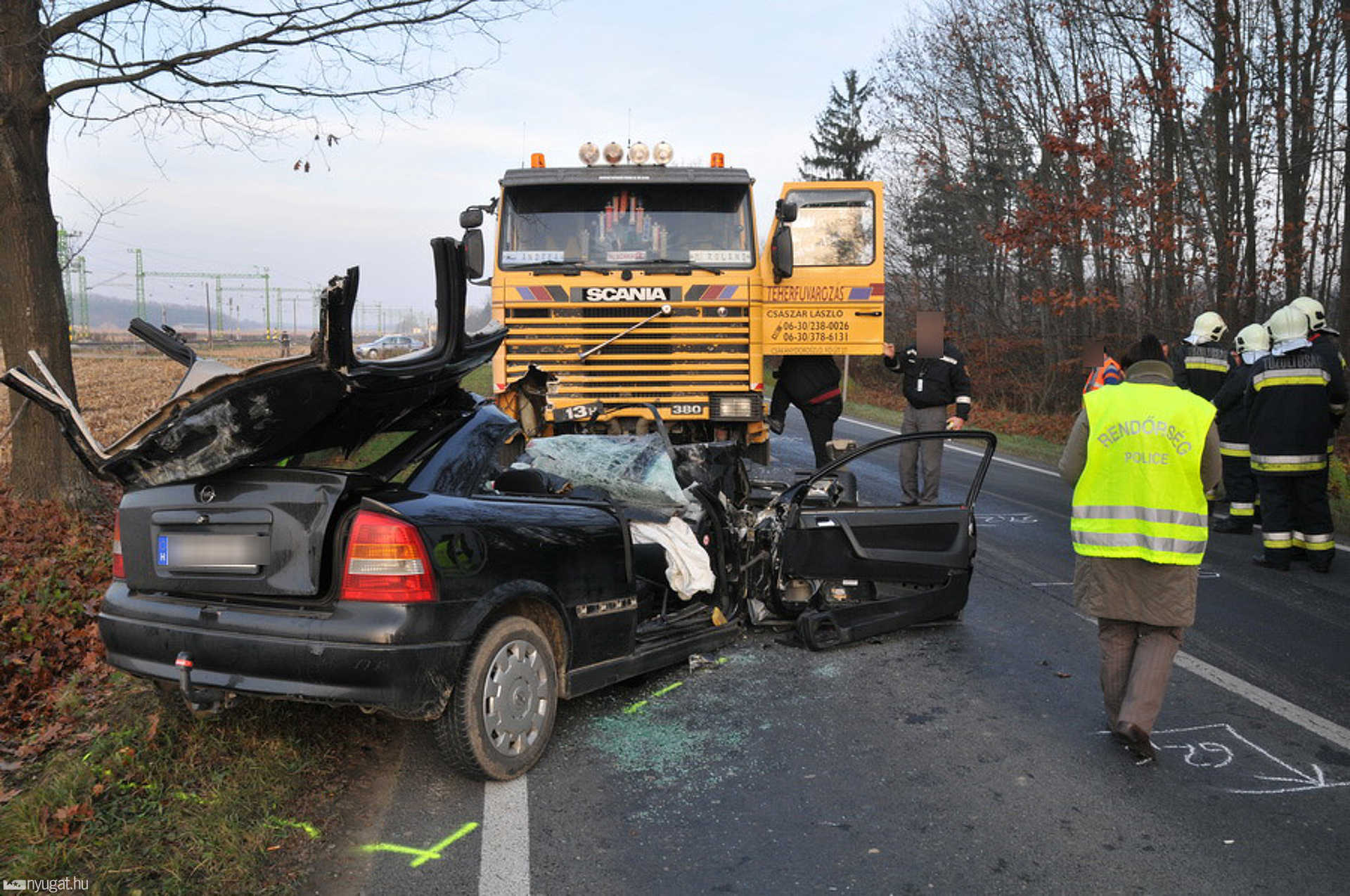 Halálos baleset Csákánydoroszló közelében a 8-as főúton