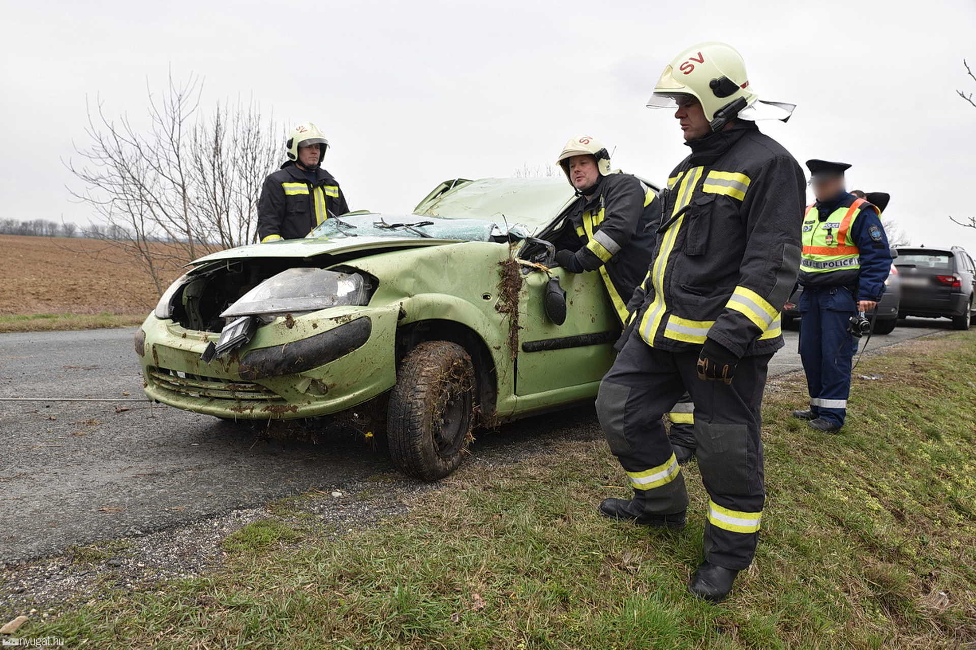 Fának csapódott egy Citroen