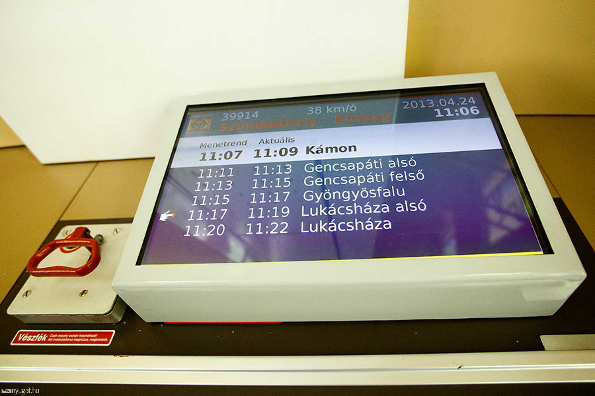 Új utastájékoztató a GySEV vonatain