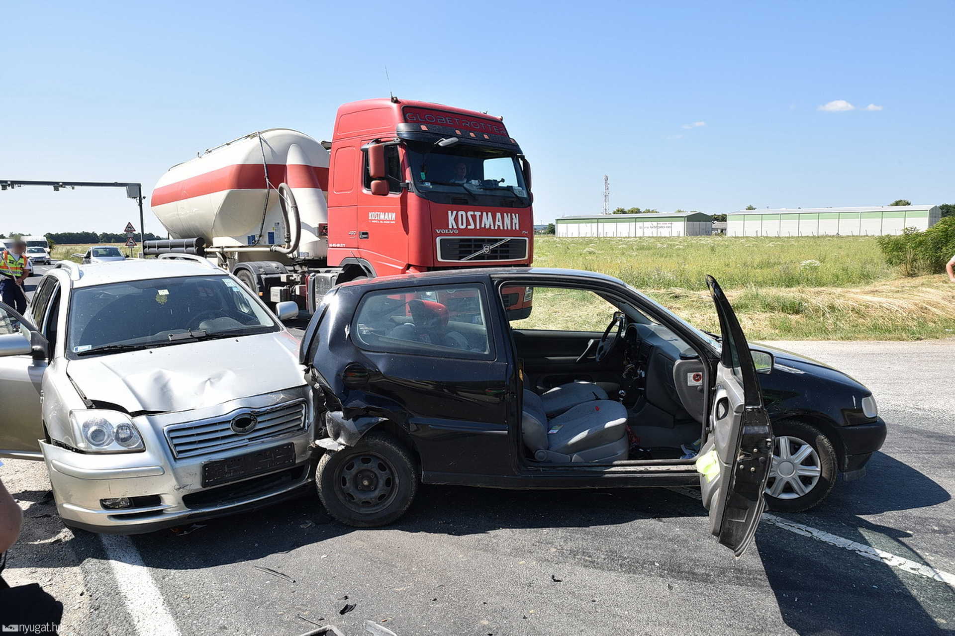 Hármas baleset a kőszegi egyenesben
