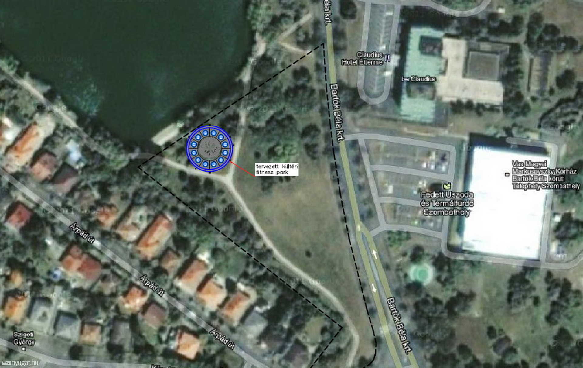Fitnesz park terv