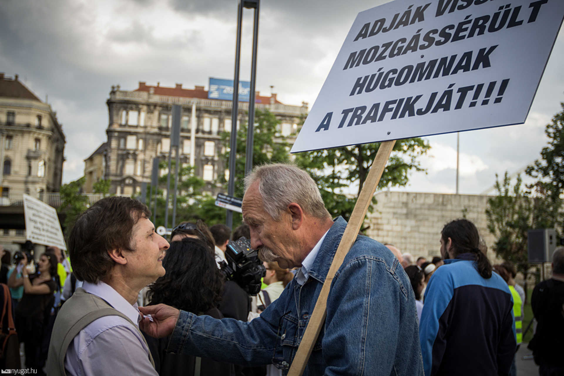 Trafikkárosultak tüntetése Budapesten