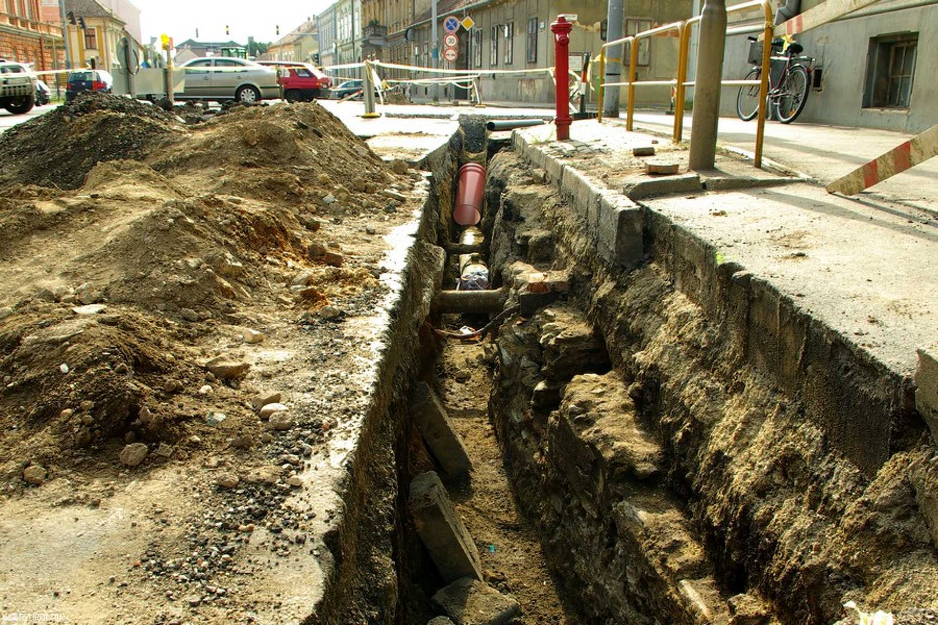 régészeti leletek a Petőfi uton