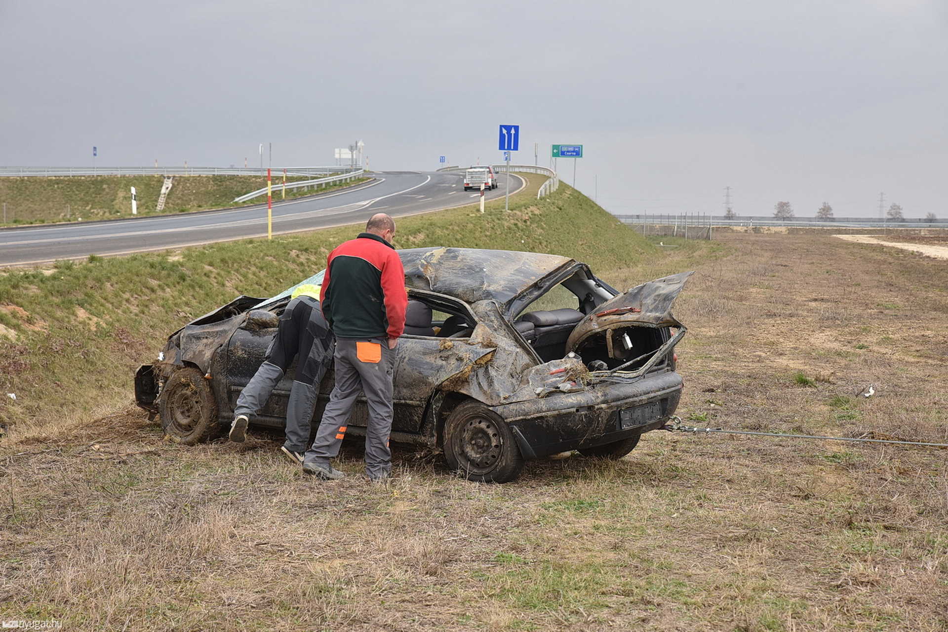 Totálkárosra tört a Fiat Vépnél