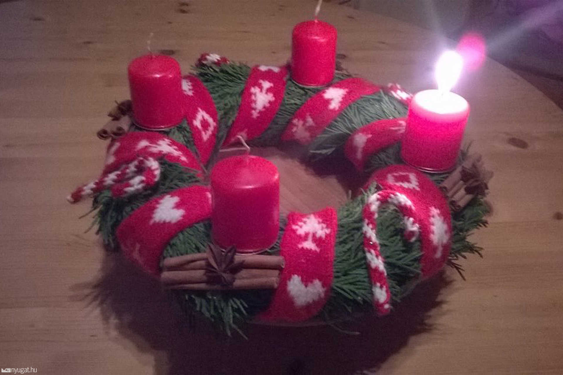 Németh Attiláné adventi koszorúja
