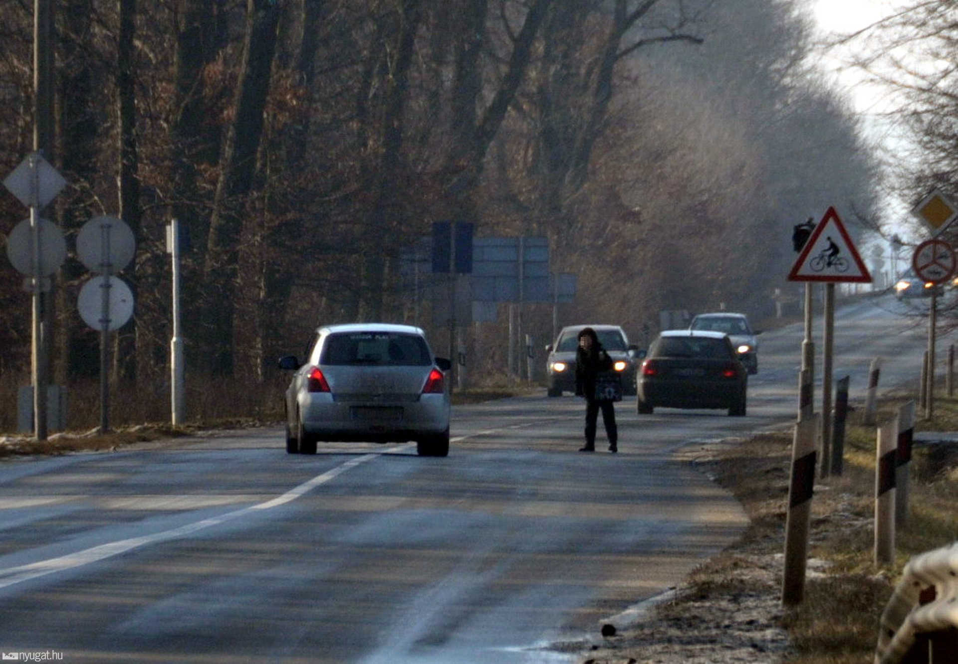 Ön- és közveszélyes stoppos a 8-as úton