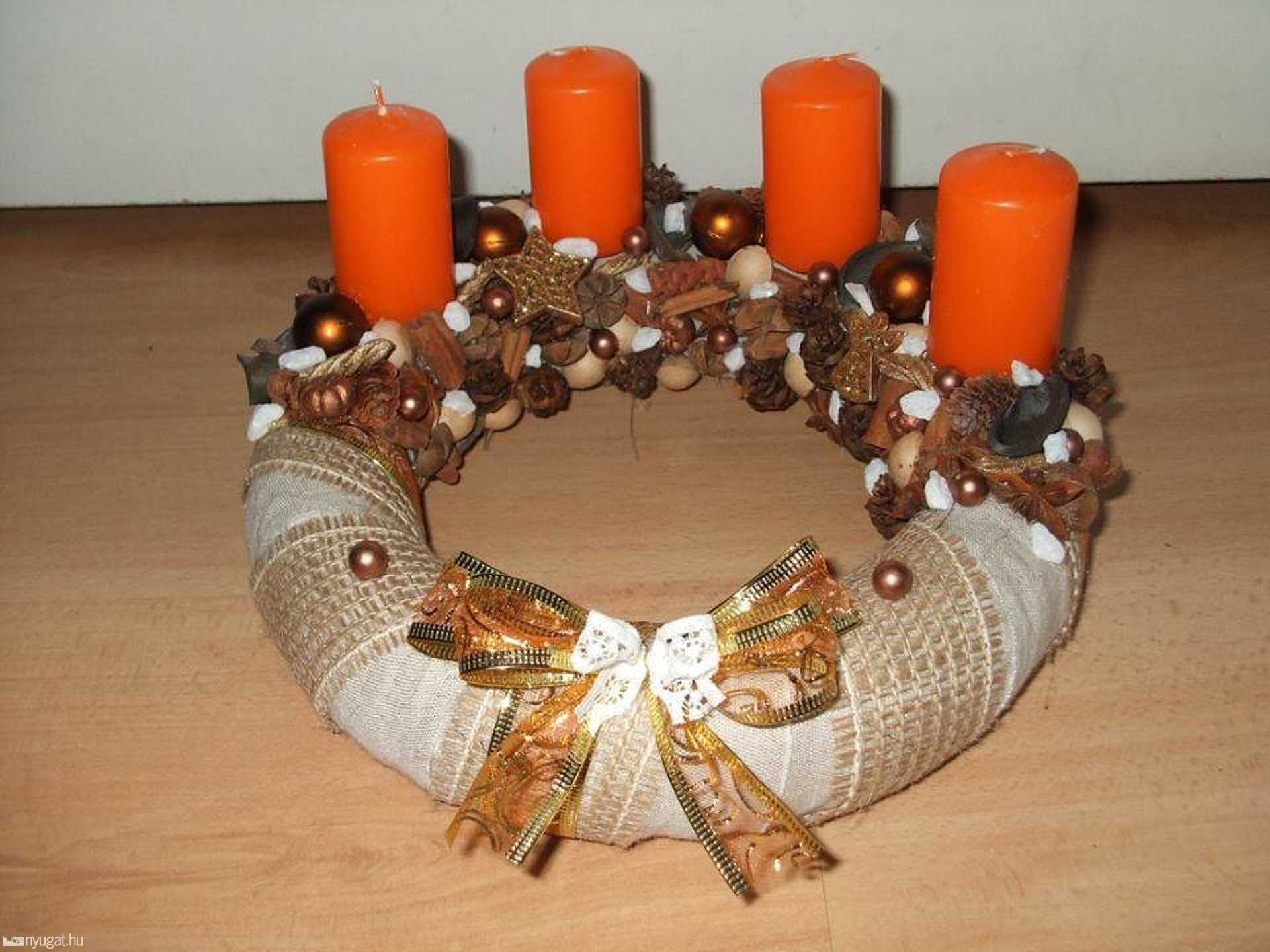 Kubát Nikoletta adventi koszorúja