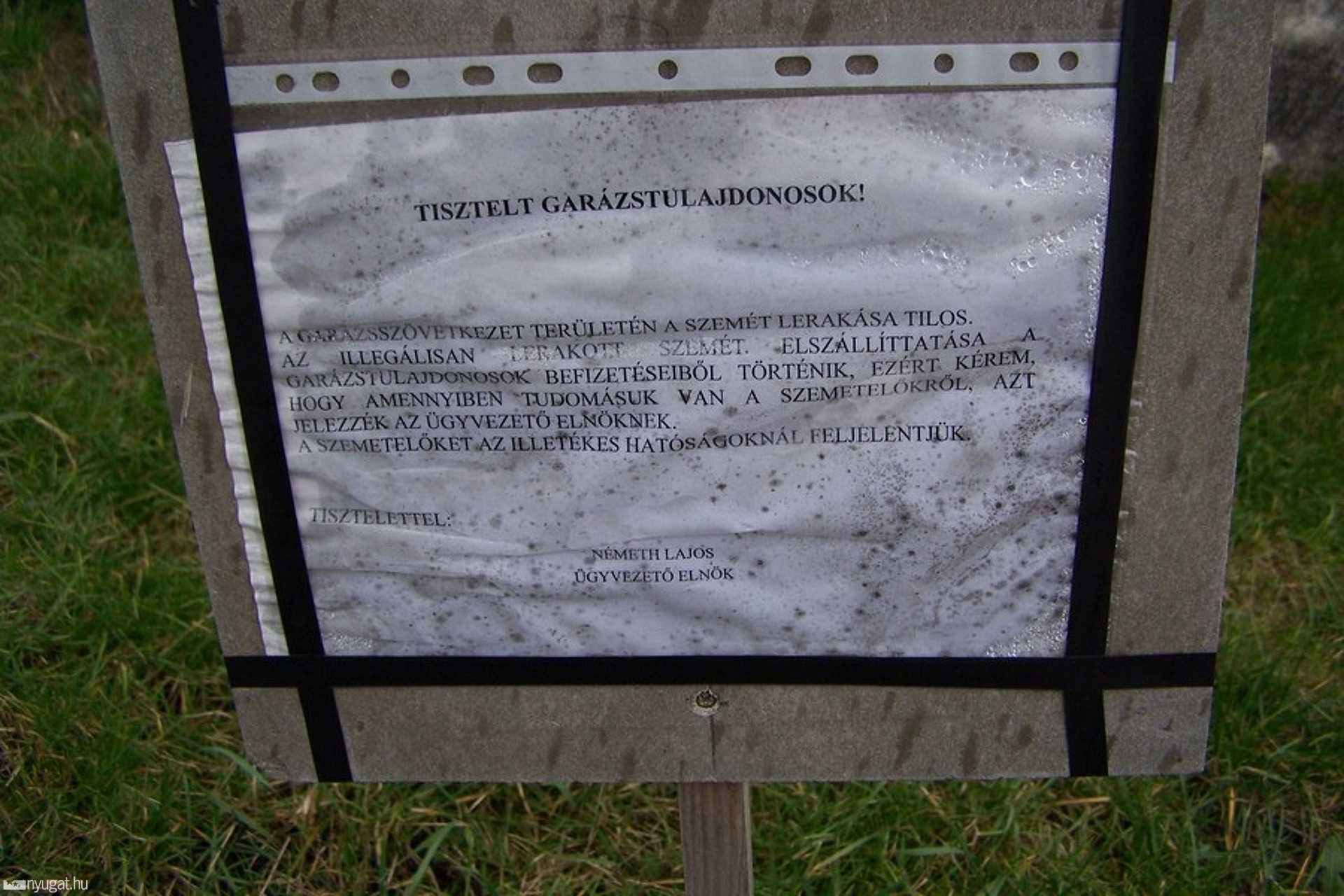 Szemét az összekötő úton
