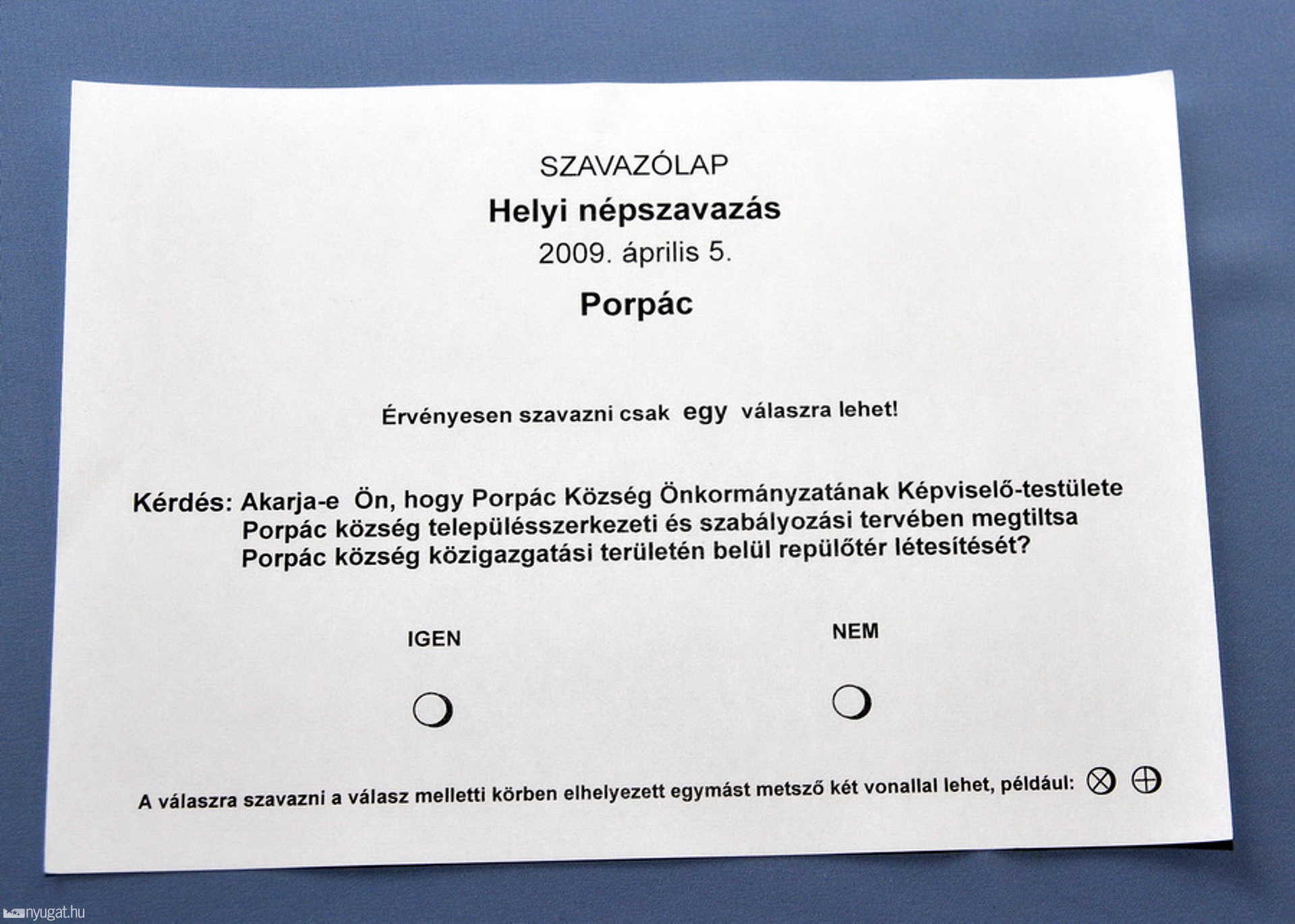 A szavazólap