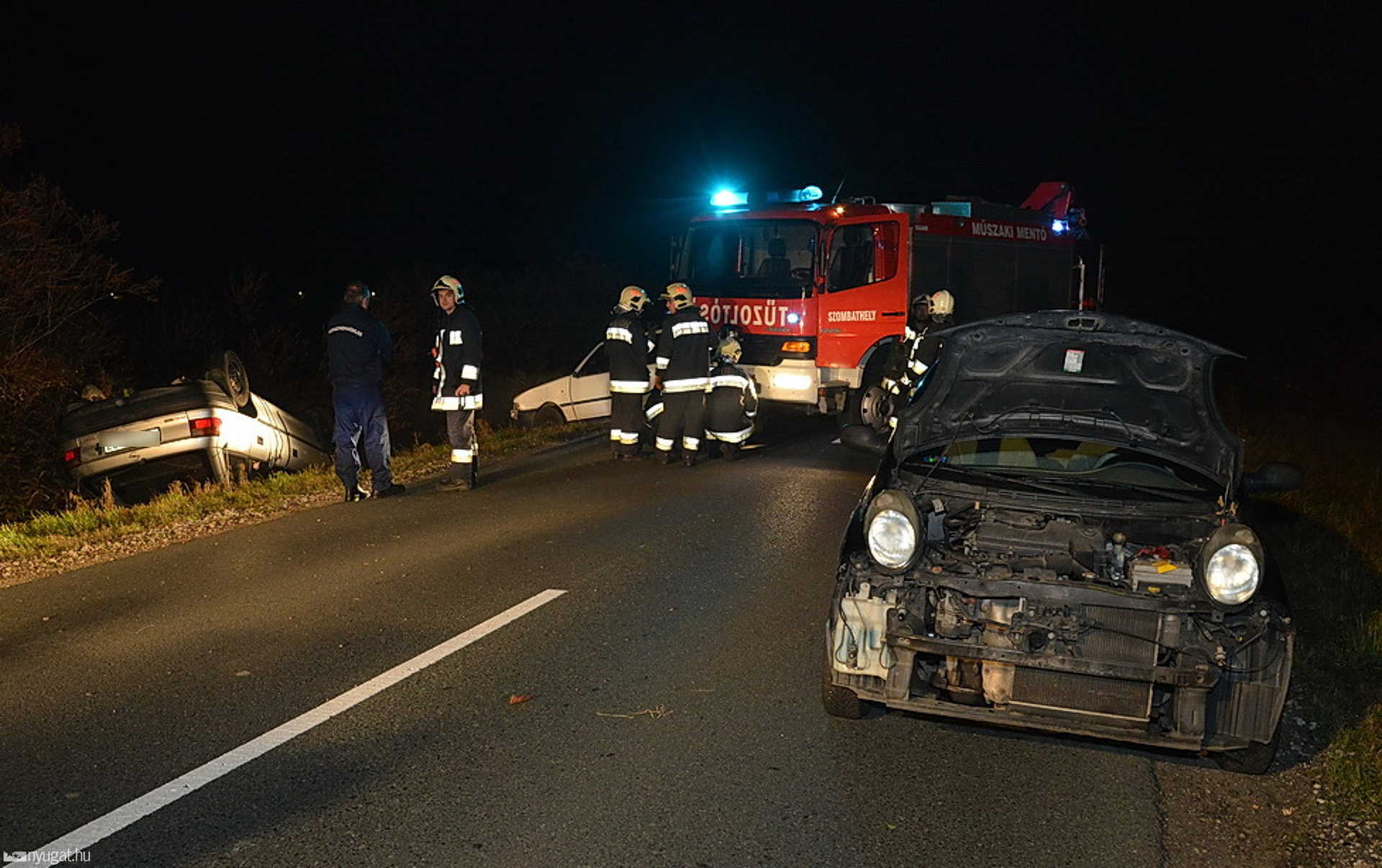 Baleset figyelmetlen előzésből a 87-es főúton