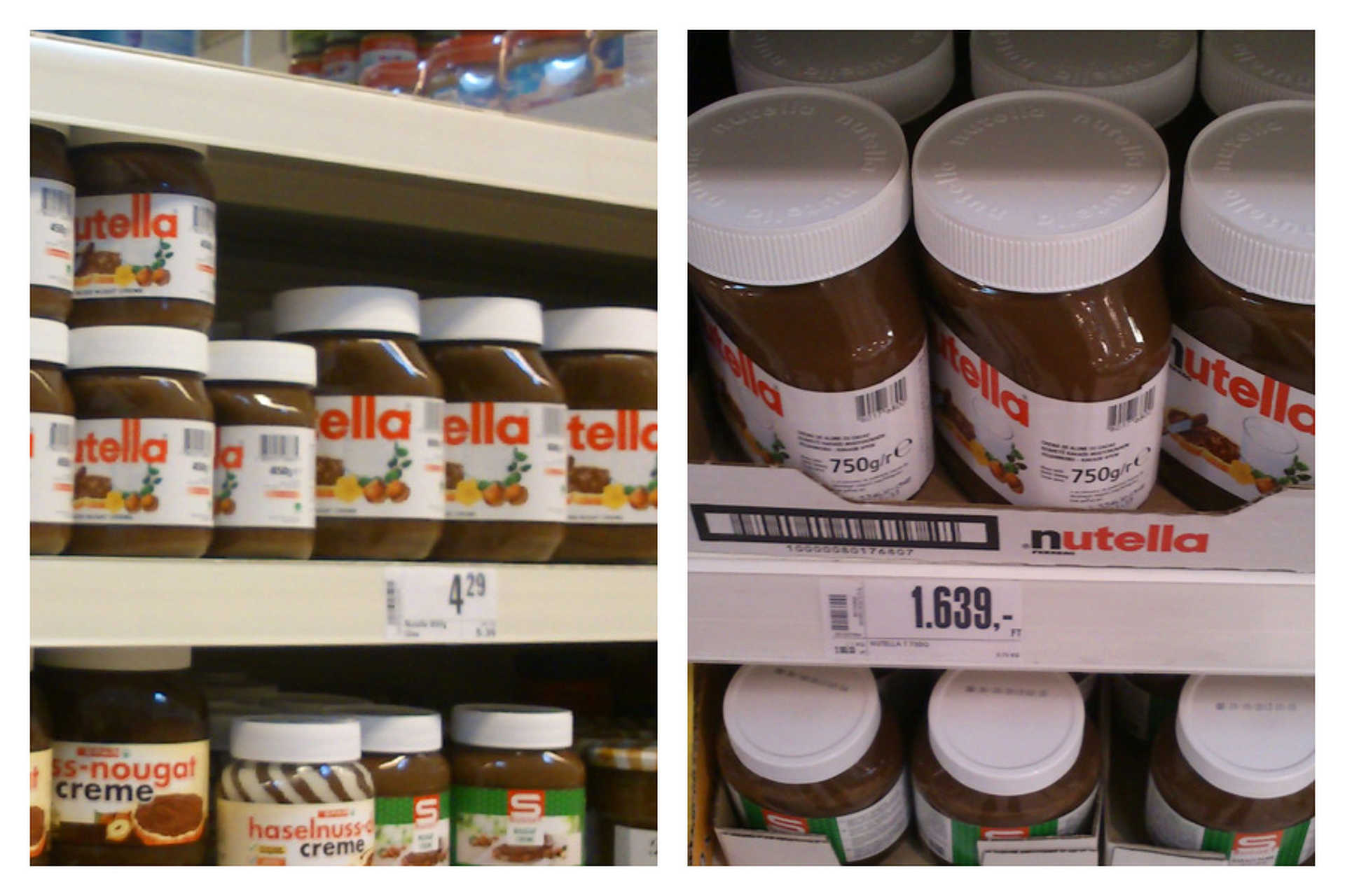 Spar árak - Ausztria és Magyarország