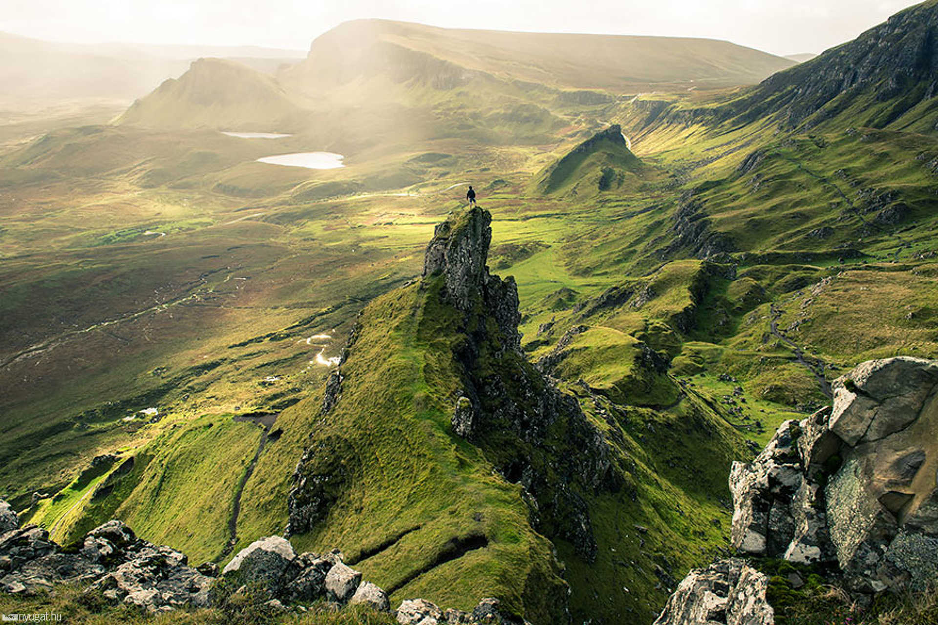 Quiraing földcsuszamlás, Skye, Skócia