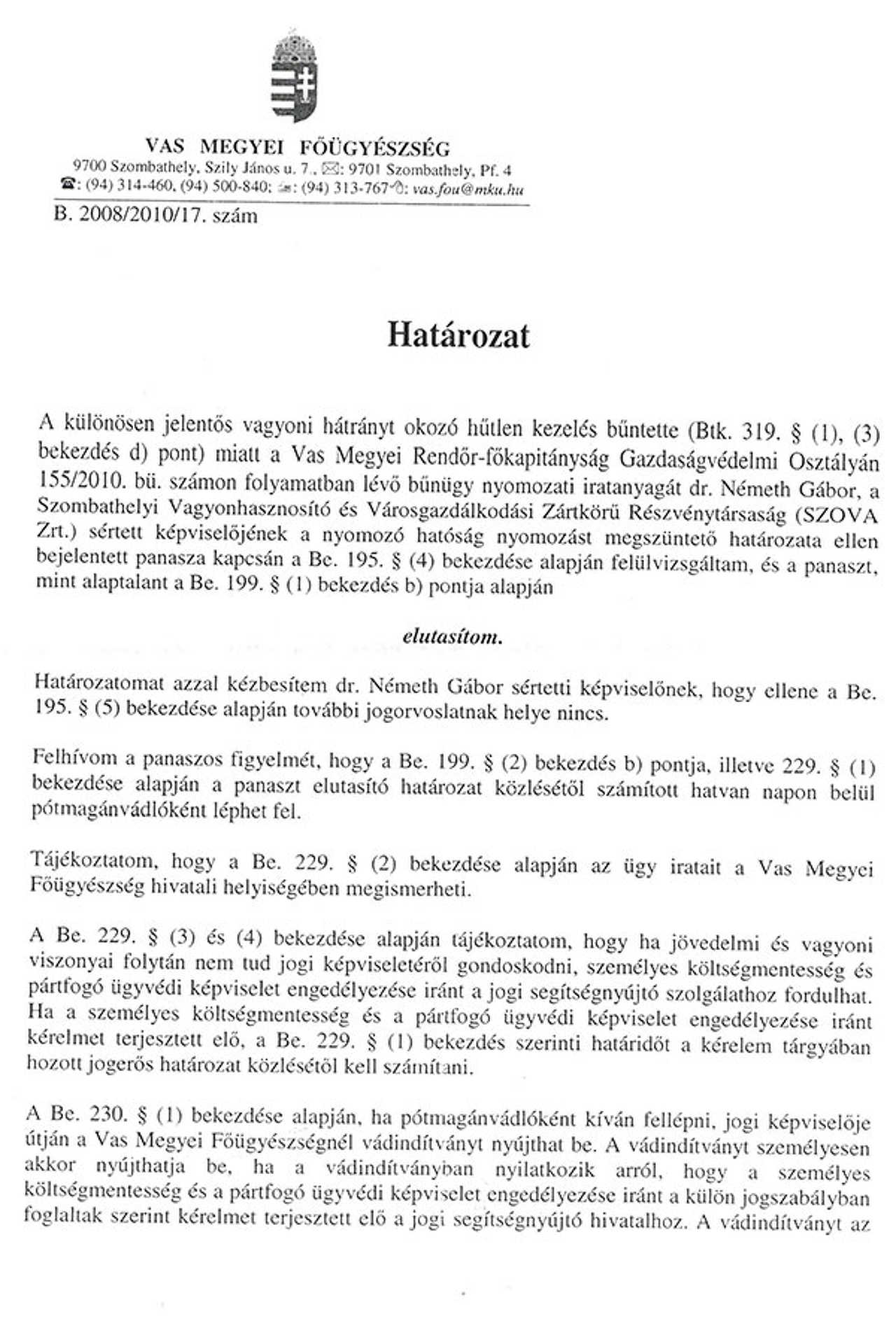 Határozat