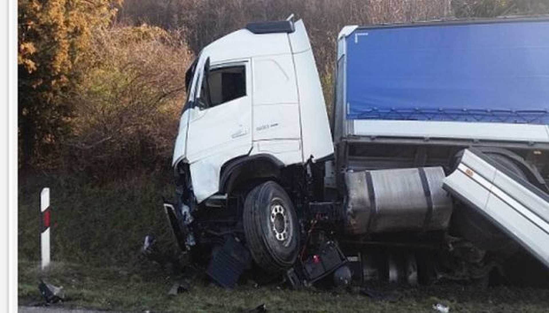 A baleset helyszínén készült fotó