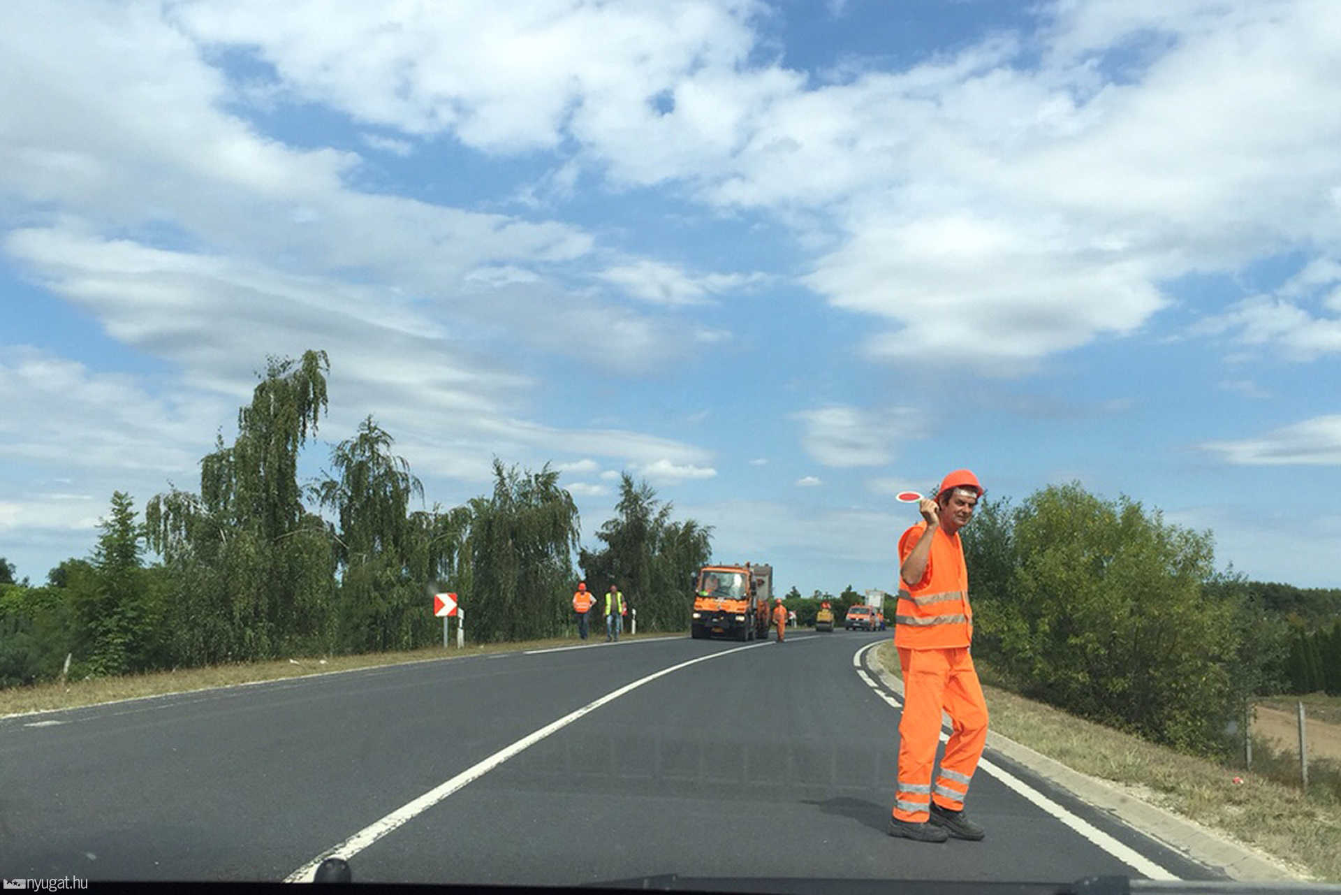 Kavicsfelverődés az elkerülőn