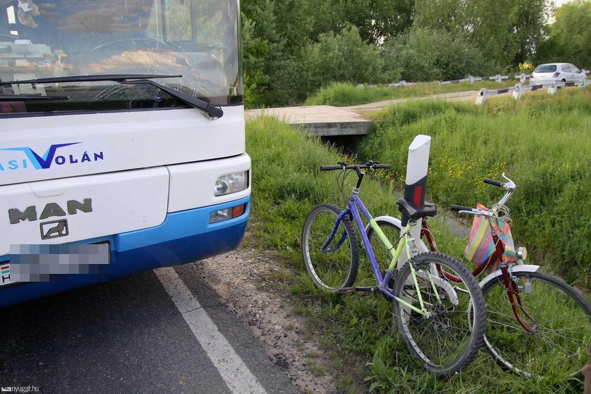 Biciklist gázolt a busz Lukácsházán