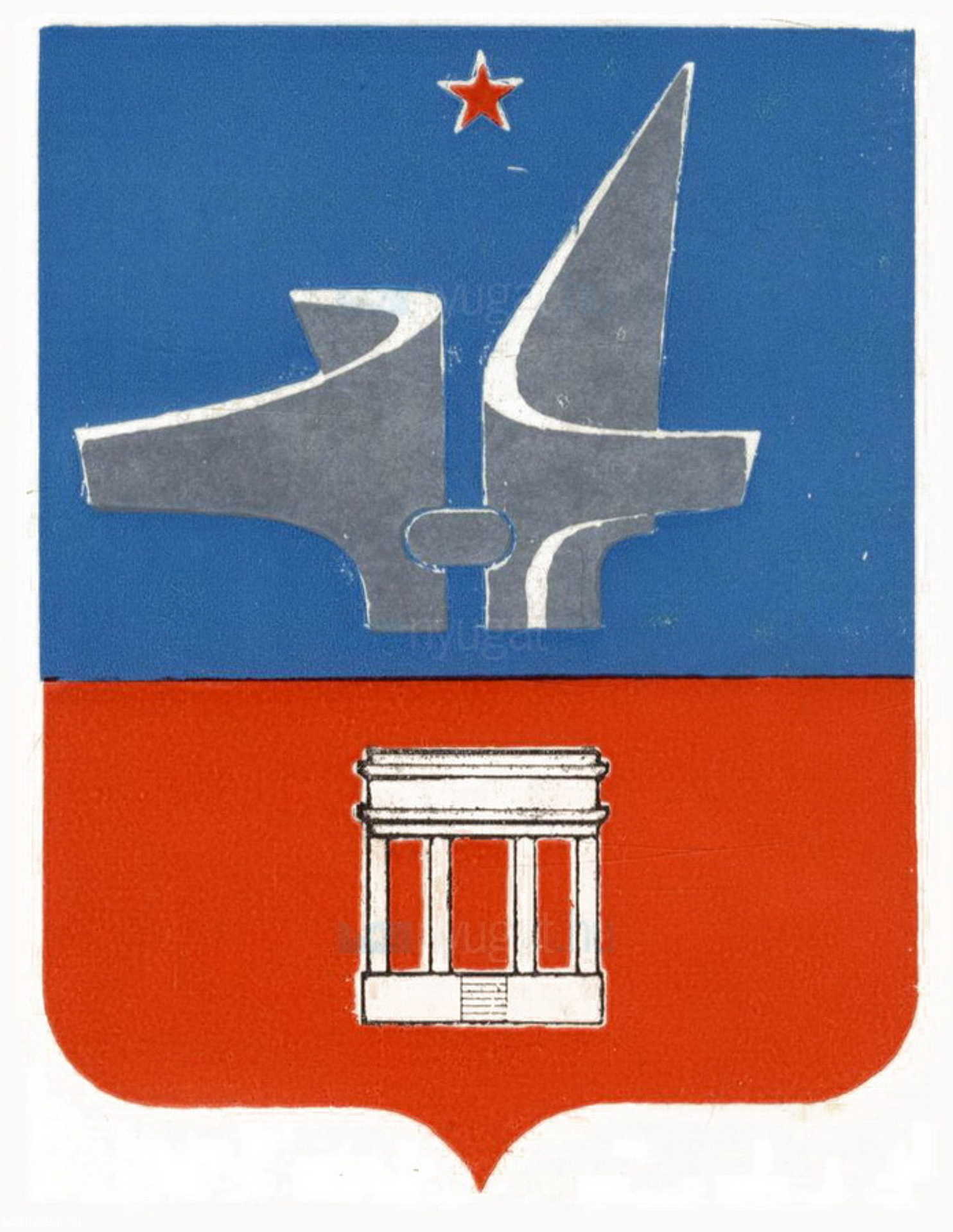 Szombathely régi címere az emlékművel