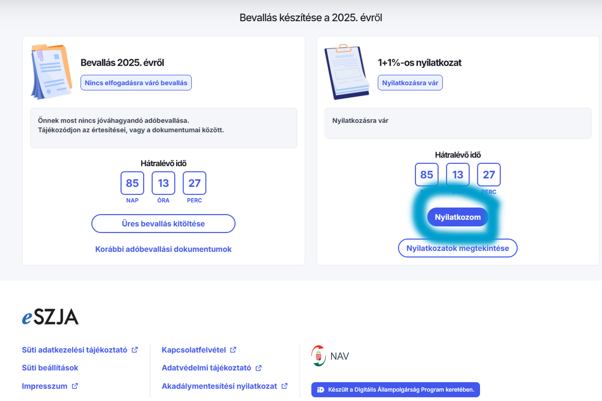 Egy százalék segítség 2026 02