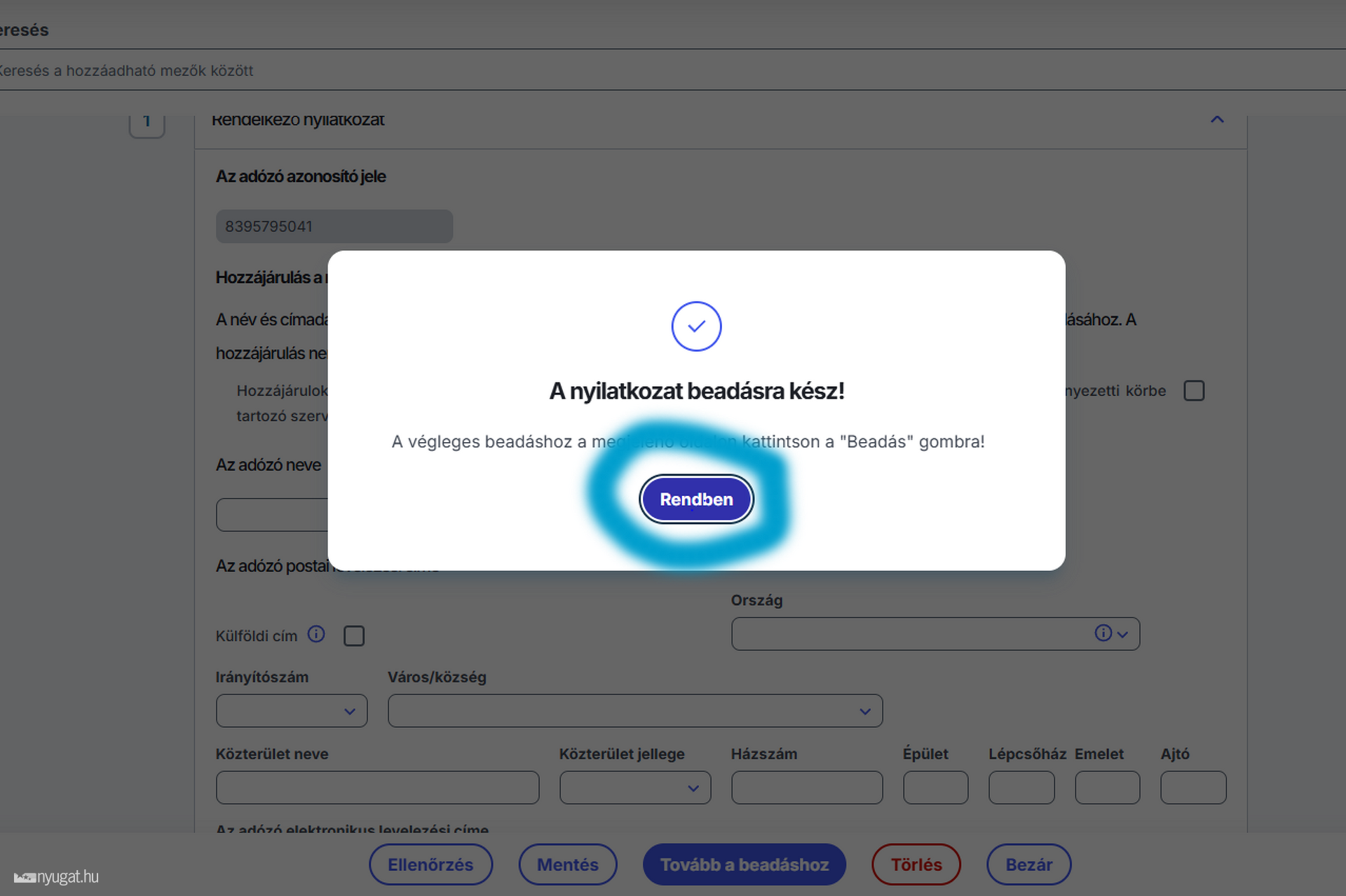 Egy százalék segítség 2026 07